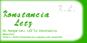 konstancia letz business card